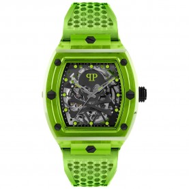 часовник,часовници,philipp,plein,the,skeleton,crystal,44mm,5atm,automatic,analogical,watch,green,(green,black,mineral)