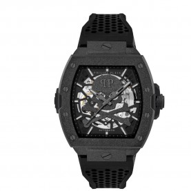 часовник,часовници,philipp,plein,the,skeleton,frosted,44mm,5atm,automatic,analogical,watch,black,(black,black,mineral)
