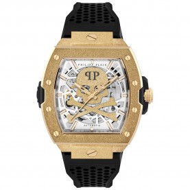часовник,часовници,philipp,plein,the,skeleton,frosted,44mm,5atm,automatic,analogical,watch,golden,(black,gold,mineral)