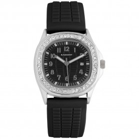 Часовник Radiant Azure Whisper 34mm 3ATM Quartz/Analogical woman watch - Silver (Black / Black / Mineral) часовник,часовници,radiant,azure,whisper,34mm,3atm,quartz,analogical,woman,watch,silver,(black,black,mineral)