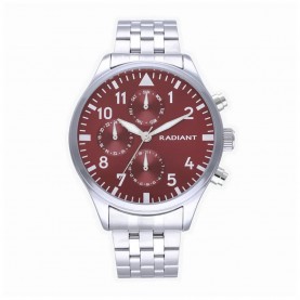 Часовник Radiant Caiman 43mm 5ATM Quartz/Analogical watch - Silver (Silver / Burgundy / Mineral) часовник,часовници,radiant,caiman,43mm,5atm,quartz,analogical,watch,silver,(silver,burgundy,mineral)
