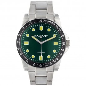 Часовник Radiant Robert 43mm 5ATM Quartz/Analogical watch - Silver (Silver / Green / Mineral) часовник,часовници,radiant,robert,43mm,5atm,quartz,analogical,watch,silver,(silver,green,mineral)