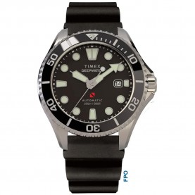 Часовник Timex Deep Water 43mm 20ATM Quartz/Analogical watch - Silver (Black / Black / Sapphire) часовник,часовници,timex,deep,water,43mm,20atm,quartz,analogical,watch,silver,(black,black,sapphire)