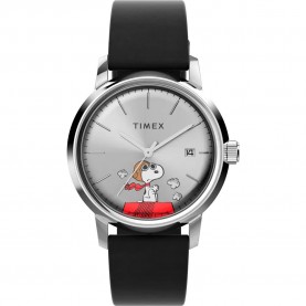 Часовник Timex Peanuts TW2W49600 40mm 5ATM Quartz/Analogical watch - Silver (Black / Silver / Acrylic) часовник,часовници,timex,peanuts,tw2w49600,40mm,5atm,quartz,analogical,watch,silver,(black,silver,acrylic)