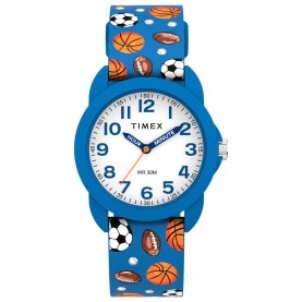 Часовник Timex Teacher 30mm 3ATM Quartz/Analogical watch - Blue (Blue / White / Acrylic) часовник,часовници,timex,teacher,30mm,3atm,quartz,analogical,watch,blue,(blue,white,acrylic)