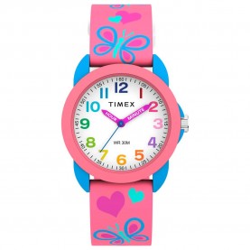 Часовник Timex Teacher 30mm 3ATM Quartz/Analogical watch - Pink (Pink / White / Acrylic) часовник,часовници,timex,teacher,30mm,3atm,quartz,analogical,watch,pink,(pink,white,acrylic)