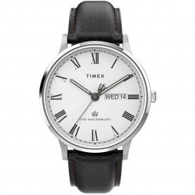 часовник,часовници,timex,waterbury,40mm,5atm,quartz,analogical,watch,silver,(black,white,mineral)