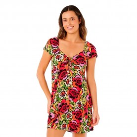 рокля,дамски,поли,и,рокли,rip,curl,blooming,short,sleeve,short,dress,multicolor,(bloom)