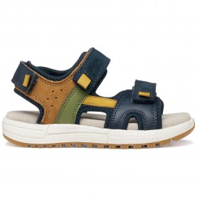 Юношески сандали Geox Alben Youth Sandals - Blue (Navy / Ochre) юношески,сандали,детски,сандали,и,чехли,geox,alben,youth,sandals,blue,(navy,ochre)