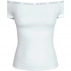 Фланелка с къс ръкав Calvin klein J20J223098 short sleeve top - White (White) фланелка,с,къс,ръкав,дамски,топове,calvin,klein,j20j223098,short,sleeve,top,white,(white)