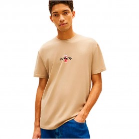 тениска,мъжки,тениски,дамски,тениски,tommy,hilfiger,dm0dm22532,short,sleeve,t,shirt,beige,(gentle,gold)