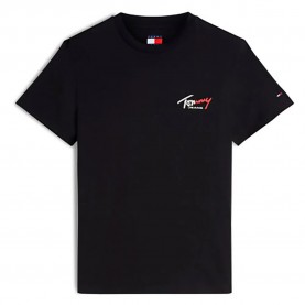 Тениска Tommy hilfiger DM0DM22538 short sleeve T-shirt - Black (Black) тениска,мъжки,тениски,дамски,тениски,tommy,hilfiger,dm0dm22538,short,sleeve,t,shirt,black,(black)