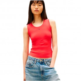 Потник Tommy hilfiger DW0DW20673 Sleeveless Top - Red (Red Alert) потник,дамски,топове,tommy,hilfiger,dw0dw20673,sleeveless,top,red,(red,alert)