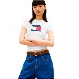тениска,мъжки,тениски,дамски,тениски,tommy,hilfiger,dw0dw22781,short,sleeve,t,shirt,white,(ecru)