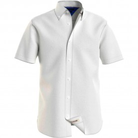 Риза с къс ръкав Tommy hilfiger MW0MW35207 short sleeve shirt - White (White) риза,с,къс,ръкав,дамски,ризи,мъжки,ризи,tommy,hilfiger,mw0mw35207,short,sleeve,shirt,white,(white)