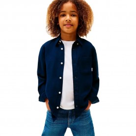 Риза с дълъг ръкав Tommy hilfiger KB0KB09550 Linen long sleeve shirt - Blue (Dark Night Navy) риза,с,дълъг,ръкав,дамски,ризи,мъжки,ризи,tommy,hilfiger,kb0kb09550,linen,long,sleeve,shirt,blue,(dark,night,navy)