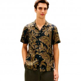 риза,с,къс,ръкав,дамски,ризи,мъжки,ризи,tommy,hilfiger,mw0mw42403,linen,short,sleeve,shirt,blue,(dark,night,navy,aop)