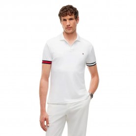Tommy hilfiger MW0MW42743 short sleeve polo - White (White) дамски,блузи,с,яка,мъжки,блузи,с,яка,tommy,hilfiger,mw0mw42743,short,sleeve,polo,white,(white)