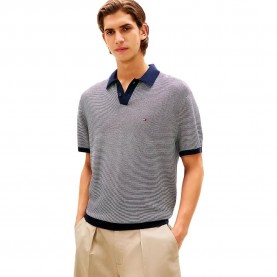 Tommy hilfiger MW0MW42795 short sleeve polo - Grey (Desert Sky / Ivory Petal) дамски,блузи,с,яка,мъжки,блузи,с,яка,tommy,hilfiger,mw0mw42795,short,sleeve,polo,grey,(desert,sky,ivory,petal)