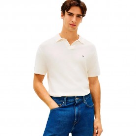 Tommy hilfiger MW0MW42795 short sleeve polo - Beige / White (Ivory Petal) дамски,блузи,с,яка,мъжки,блузи,с,яка,tommy,hilfiger,mw0mw42795,short,sleeve,polo,beige,white,(ivory,petal)