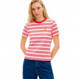 Тениска Tommy hilfiger Script Regular Fit short sleeve T-shirt - Pink (Preppy Stripe Bonita Pink Fireworks) тениска,мъжки,тениски,дамски,тениски,tommy,hilfiger,script,regular,fit,short,sleeve,t,shirt,pink,(preppy,stripe,bonita,pink,fireworks)