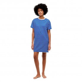 Рокля Tommy hilfiger UW0UW05937 short sleeve short dress - Blue (Blue Orbit Breton Stripe) рокля,дамски,поли,и,рокли,tommy,hilfiger,uw0uw05937,short,sleeve,short,dress,blue,(blue,orbit,breton,stripe)