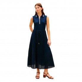 Рокля Tommy hilfiger WW0WW49621 sleeveless midi dress - Blue (Dark Night Navy) рокля,дамски,поли,и,рокли,tommy,hilfiger,ww0ww49621,sleeveless,midi,dress,blue,(dark,night,navy)