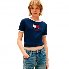 Тениска Tommy jeans DW0DW22306 short sleeve T-shirt - Blue (Dark Night Navy) тениска,мъжки,тениски,дамски,тениски,tommy,jeans,dw0dw22306,short,sleeve,t,shirt,blue,(dark,night,navy)