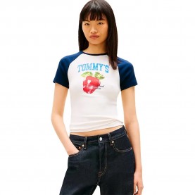Тениска Tommy jeans DW0DW22303 short sleeve T-shirt - White (Ancient White) тениска,мъжки,тениски,дамски,тениски,tommy,jeans,dw0dw22303,short,sleeve,t,shirt,white,(ancient,white)