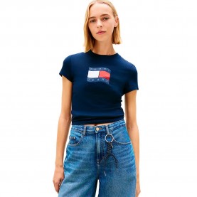 Тениска Tommy jeans DW0DW22781 short sleeve T-shirt - Blue (Dark Night Navy) тениска,мъжки,тениски,дамски,тениски,tommy,jeans,dw0dw22781,short,sleeve,t,shirt,blue,(dark,night,navy)