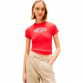 Тениска Tommy jeans DW0DW22272 short sleeve T-shirt - Red (Red Alert) тениска,мъжки,тениски,дамски,тениски,tommy,jeans,dw0dw22272,short,sleeve,t,shirt,red,(red,alert)