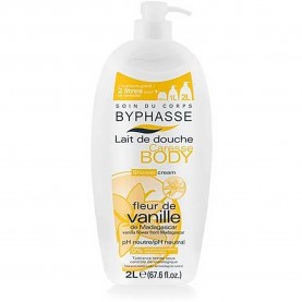 Byphasse Caresse Vanilla Shower 1L moisturizer - White козметика,за,овлажняване,byphasse,caresse,vanilla,shower,1l,moisturizer,white