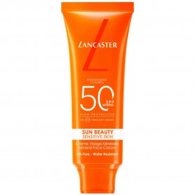 Lancaster Sun Beauty Sensitive Skin Mineral SPF50 30ml Facial Sunscreen - Orange козметика,за,защита,от,слънце,lancaster,sun,beauty,sensitive,skin,mineral,spf50,30ml,facial,sunscreen,orange