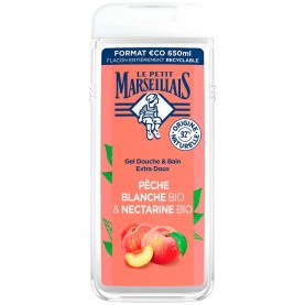 хигиена,тяло,le,petit,marseillais,peach,&,nectarine,650ml,shower,gel,clear
