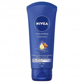 козметика,за,овлажняване,nivea,intensive,almond,oil,care,30ml,hand,cream,blue