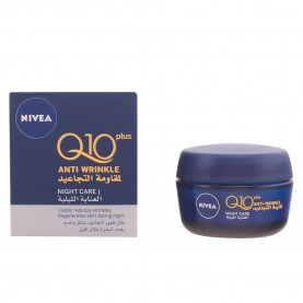 Nivea Q10+ Anti-Wrinkle Night 50ml facial cream - Blue специфични,козметични,продукти,nivea,q10+,anti,wrinkle,night,50ml,facial,cream,blue