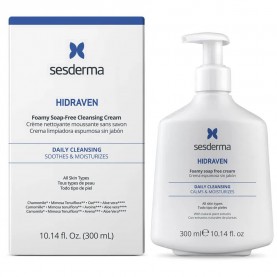 козметика,за,почистване,sesderma,hidraven,soap,free,foaming,300ml,cleansing,cream,clear,white