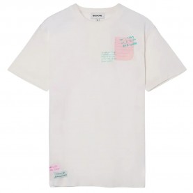 Тениска Balmohk 30001132 short sleeve T-shirt - White (White) тениска,мъжки,тениски,дамски,тениски,balmohk,30001132,short,sleeve,t,shirt,white,(white)