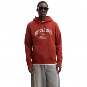 Суичър Jack & jones Denver Logo hoodie - Red (Fired Brick) суичър,мъжки,пуловери,jack,&,jones,denver,logo,hoodie,red,(fired,brick)