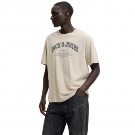 Тениска Jack & jones Denver Logo short sleeve T-shirt - Beige (Moonbeam) тениска,мъжки,тениски,дамски,тениски,jack,&,jones,denver,logo,short,sleeve,t,shirt,beige,(moonbeam)