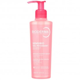 Bioderma Sensibio Gel Moussant 200 ml cleanser - Transparent / Pink ексфолианти,bioderma,sensibio,gel,moussant,200,ml,cleanser,transparent,pink