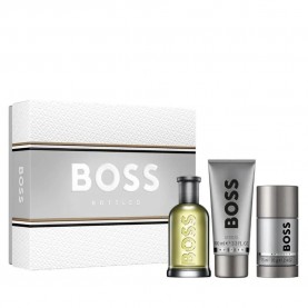 Hugo boss Bottled EDT 100 ml + 75 ml + Deo Stick-Giftset eau de parfum - Golden / Silver (Black / Silver) мъжки,парфюми,hugo,boss,bottled,edt,100,ml,+,75,ml,+,deo,stick,giftset,eau,de,parfum,golden,silver,(black,silver)