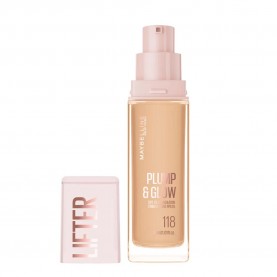 Maybelline Lifter Plump & Glow 118 foundation - Beige / Brown (Beige) ексфолианти,maybelline,lifter,plump,&,glow,118,foundation,beige,brown,(beige)