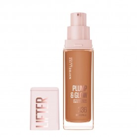 Maybelline Lifter Plump & Glow 336 foundation - Brown (Beige) ексфолианти,maybelline,lifter,plump,&,glow,336,foundation,brown,(beige)