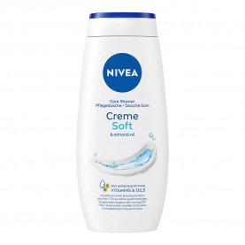 Nivea Creme Soft 250ml Shower Gel - Clear (Blue / White) хигиена,тяло,nivea,creme,soft,250ml,shower,gel,clear,(blue,white)