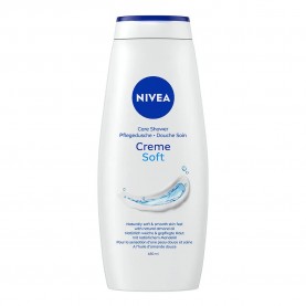 Nivea Creme Soft 650 ml Shower Gel - Clear (Blue / White) хигиена,тяло,nivea,creme,soft,650,ml,shower,gel,clear,(blue,white)