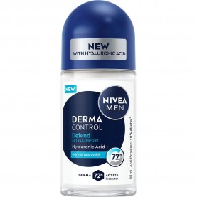 бръснене,nivea,derma,control,defend,male,50,ml,deodorant,clear,(blue,white)