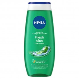 Nivea Fresh Aloe 250 ml Shower Gel - Clear (Green / White) хигиена,тяло,nivea,fresh,aloe,250,ml,shower,gel,clear,(green,white)