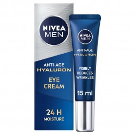 Nivea Men Hyaluron 15 ml Eye Cream - Clear (Blue / Silver) очна,линия,nivea,men,hyaluron,15,ml,eye,cream,clear,(blue,silver)