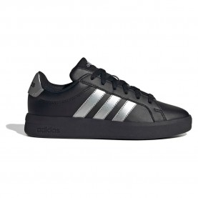 Юношески маратонки Adidas Grand Court 3.0 Junior Trainers - Black (Core Black / Silver Metallic / Core Black) юношески,маратонки,мъжки,маратонки,дамски,маратонки,adidas,grand,court,3.0,junior,trainers,black,(core,black,silver,metallic,core,black)